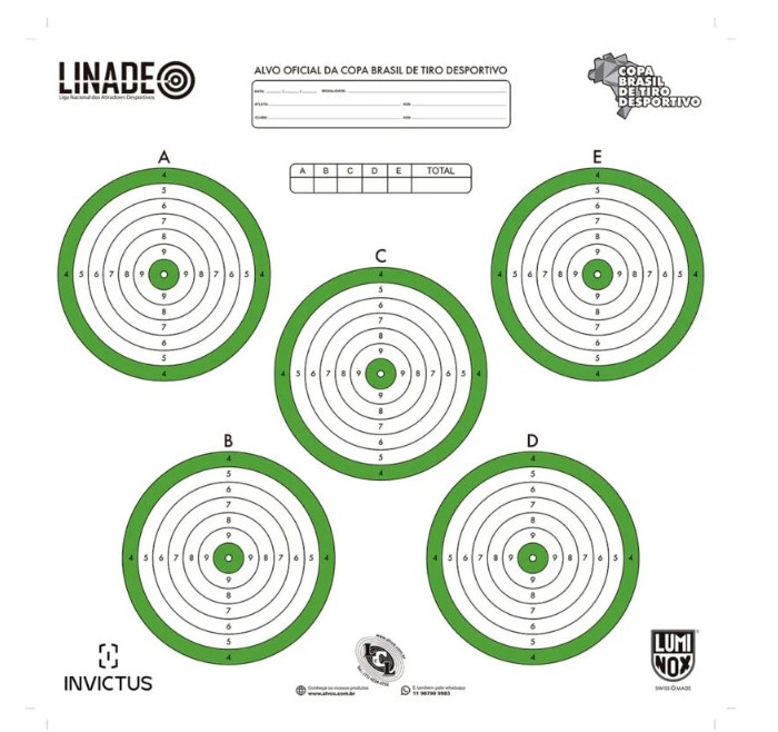 ALVO LINADE VERDE 5FAST COPA BRASIL 55X55 VERDE - 25 unids (LCL 095F)