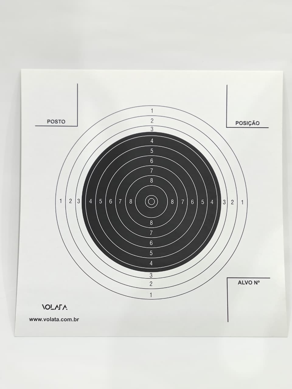 Alvo carabina de Ar a 50 metros de Treino 20x20cm - 25 peças