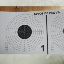 Alvo Academia De Tiro Ensaio 10 Metros - 25 Unids