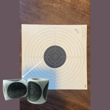 Alvo Pistola de Ar a 10 metros de Treino 17x17cm - 100 peças
