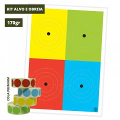 Kit Alvo 4 Cores C/ Obreia (50 Alvos + 4 Rls Obreia)