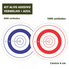 Kit Centro De Alvo Adesivo 4cm Wrabf 25 Mts - 3000 Unid