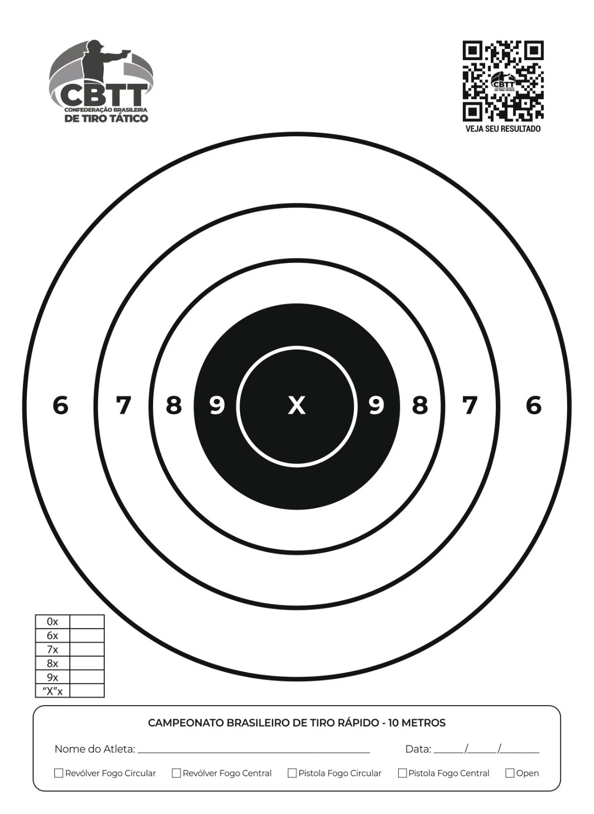 ALVO CBTT de Tiro Rápido 21x30  25 unids